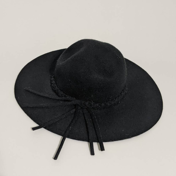 Target Black Braided Felted Wool Wide Brim Hat - Picture 1 of 5